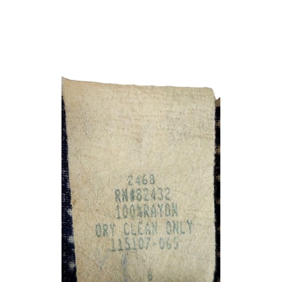 Vintage Moda International Trouser Pant Women's Size 6 Navy Wide-Leg Polka Dot - Picture 5 of 9